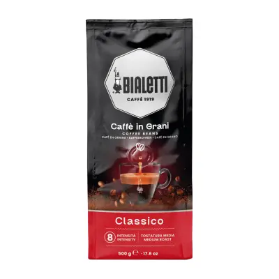 500g Bialetti Caffè in Grani Miscela Classica Tostatura Media