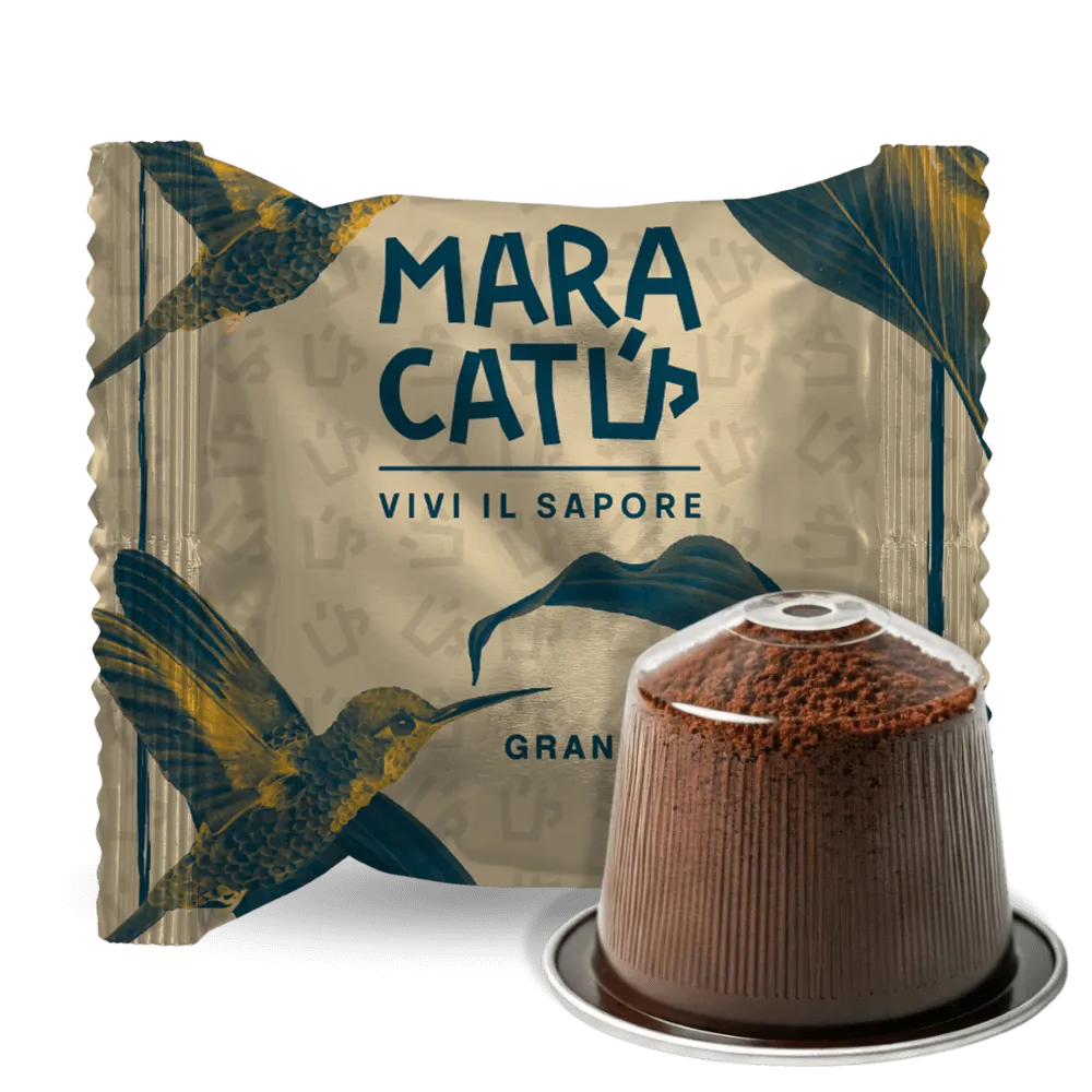 100 Capsule Caffè Maracatú Miscela Gran Crema - Compatibili Nespresso, intensità 9/10