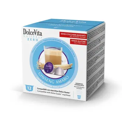 Dolce Vita Ginseng Amaro – 12 Capsule Compatibili con Nescafé Dolce Gusto