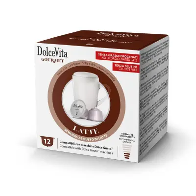 Dolce Vita Latte – 12 Capsule Compatibili con Nescafé Dolce Gusto