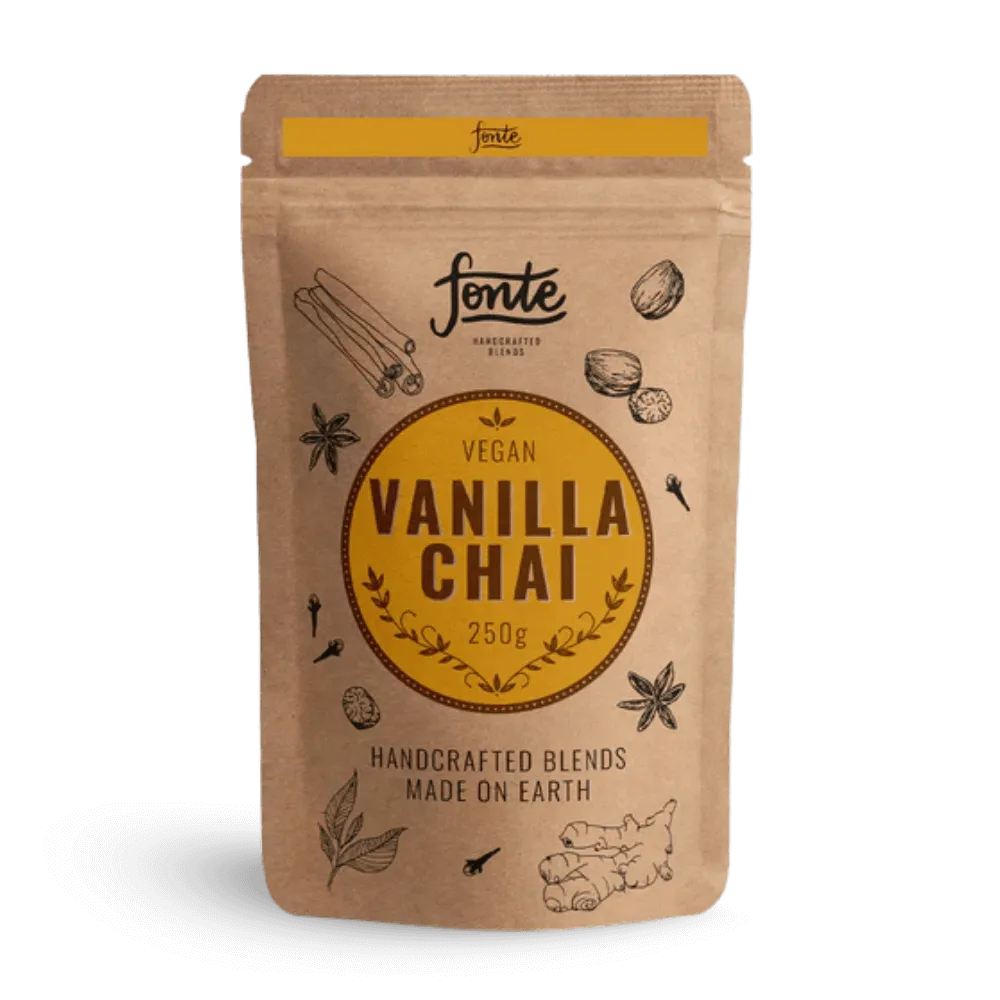 FONTE Vanilla Chai 250 g – Preparato Vegan per Chai Latte alla Vaniglia e Spezie