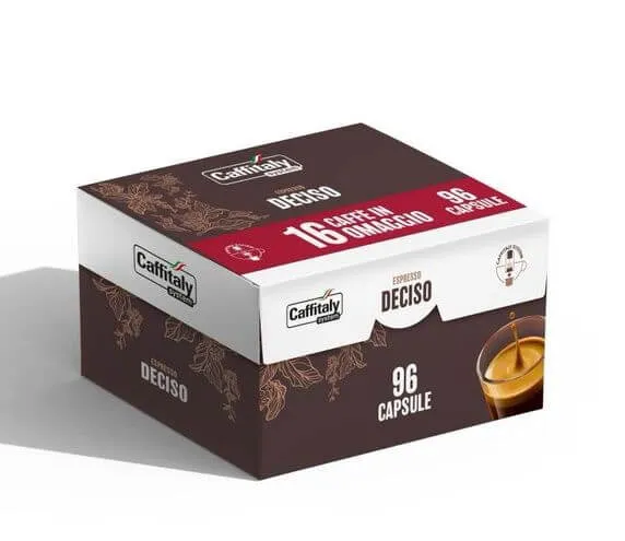 Capsule Caffè Caffitaly System Deciso – Espresso Intenso e Avvolgente – 96 pezzi
