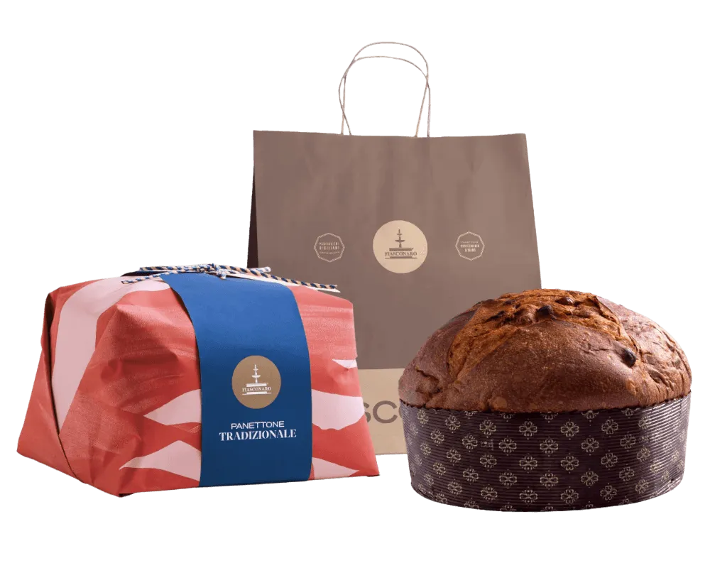 Traditioneller Fiasconaro Panettone mit Marsala DOP und Terre Siciliane Zibibbo Likör g.g.A. 1 kg