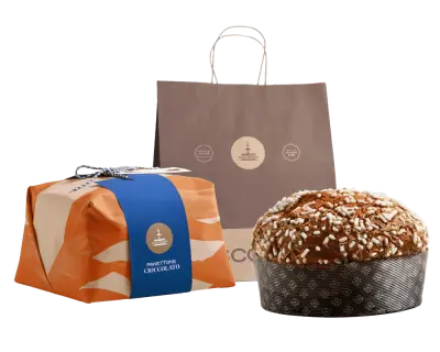 Panettone Fiasconaro Cioccolato con gocce di cioccolato ricoperto di glassa 1kg