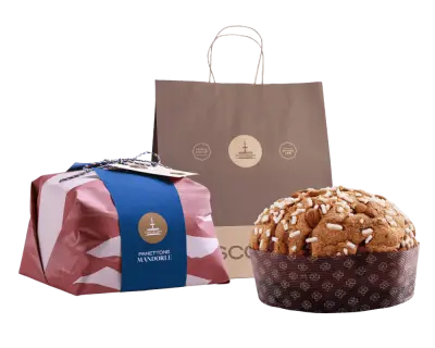 Panettone Fiasconaro Mandorle con uvetta ricoperto di glassa e mandorle 1kg