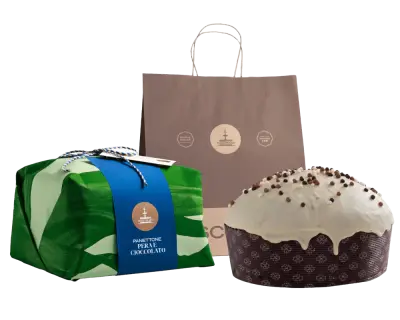 Panettone Fiasconaro Pera e Cioccolato al cioccolato bianco e croccantini di cioccolato 1kg