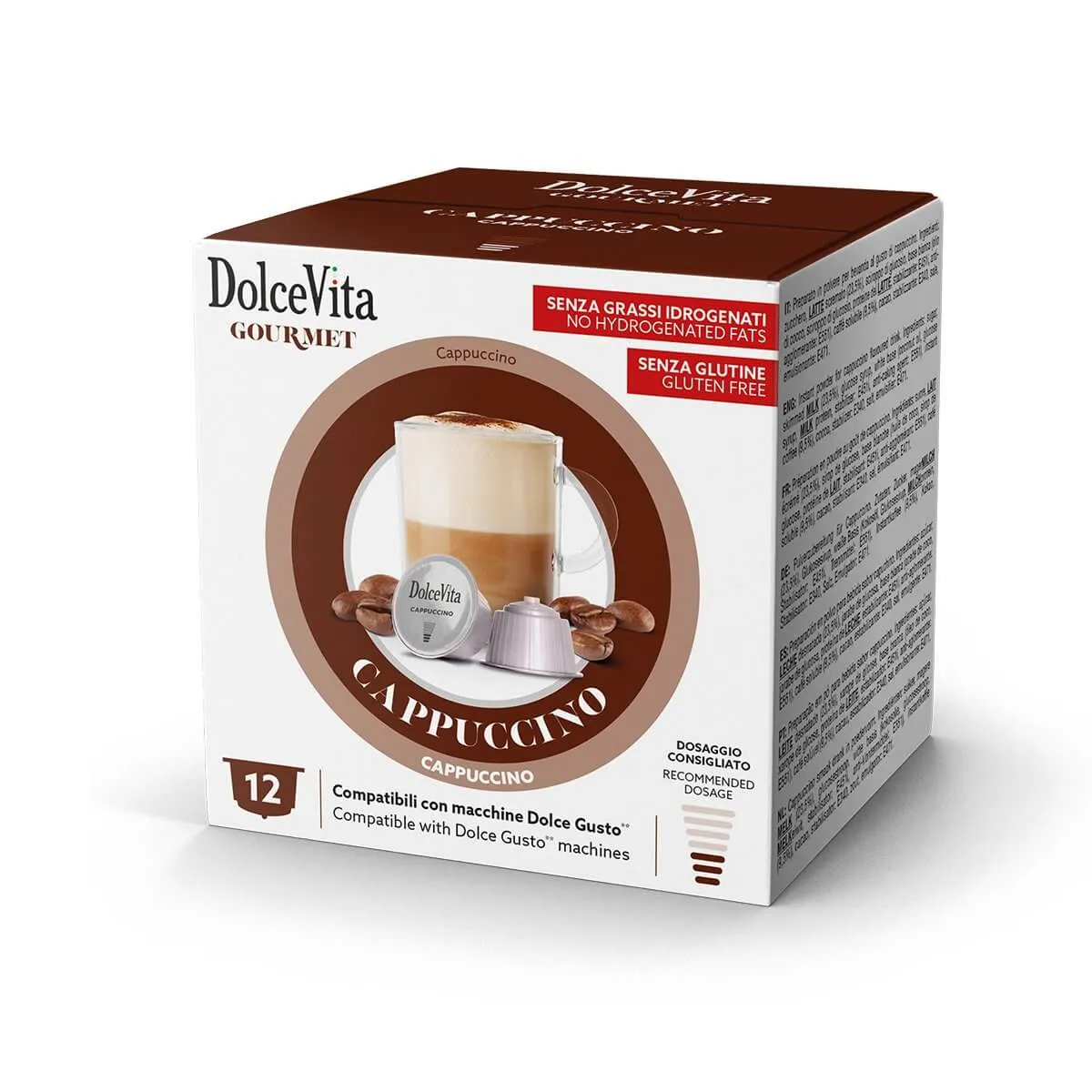 Cappuccino Gourmet 12 capsules Dolce Vita - Dolce Gusto compatible