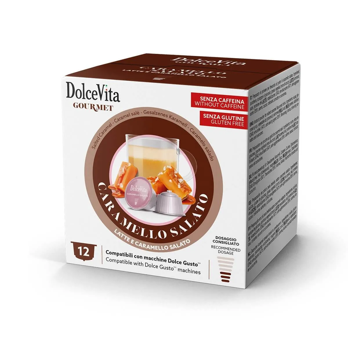12 Salted Caramel Dolce Vita Gourmet capsules - Dolce Gusto compatible