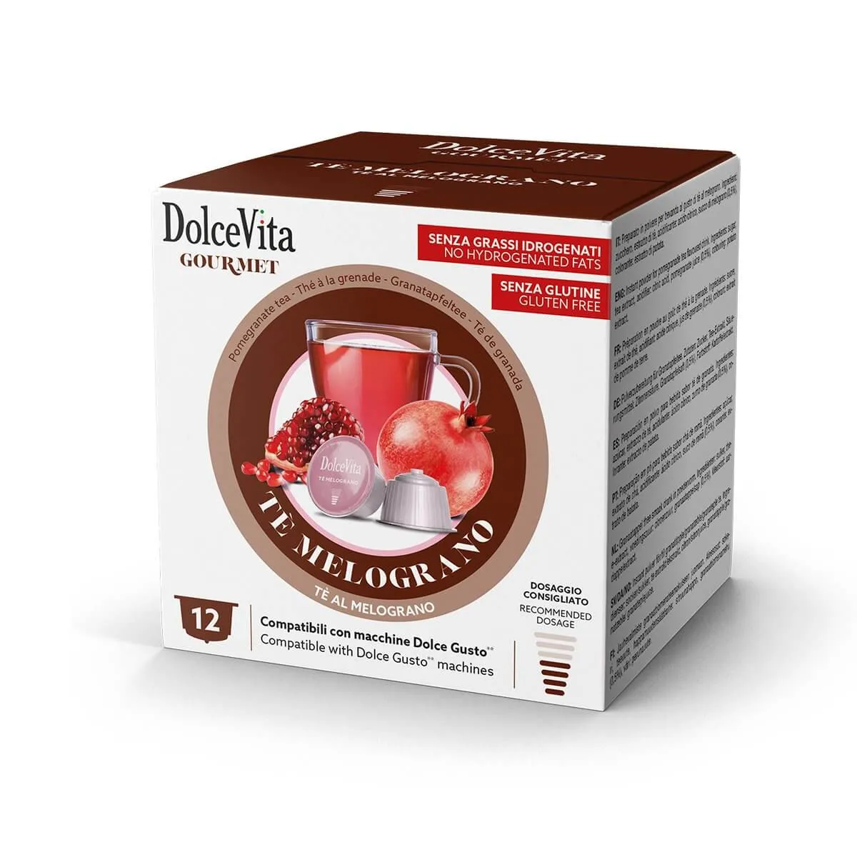 12 Pomegranate Tea Dolce Vita capsules - Dolce Gusto compatible