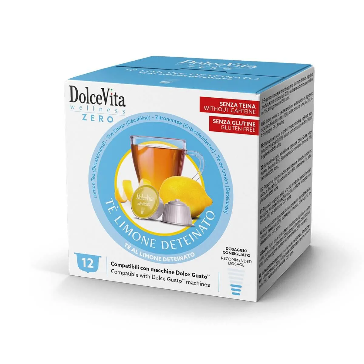 DETAINED LEMON TEA compatible NESCAFE DOLCE GUSTO Dolce Vita 12 capsules