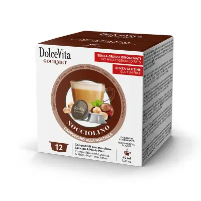 Nocciolino Dolce Vita 12 capsule - Lavazza A Modo Mio - Bevanda alla Nocciola