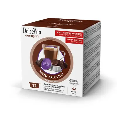 Mokaccino Dolce Vita 12 capsule - Lavazza A Modo Mio - Cappuccino al Cioccolato