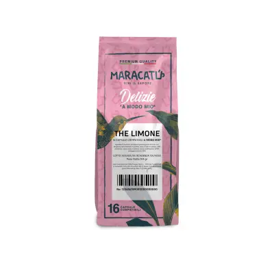 16 Capsule Maracatú Tè Limone A Modo Mio - Solubile, Compatibili Lavazza