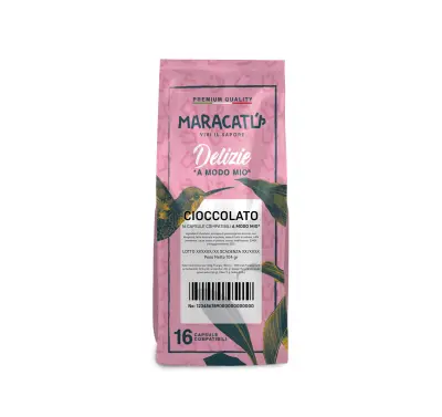 16 Capsule Maracatú Cioccolato A Modo Mio - Bevanda Cioccolato Ricca, Lavazza