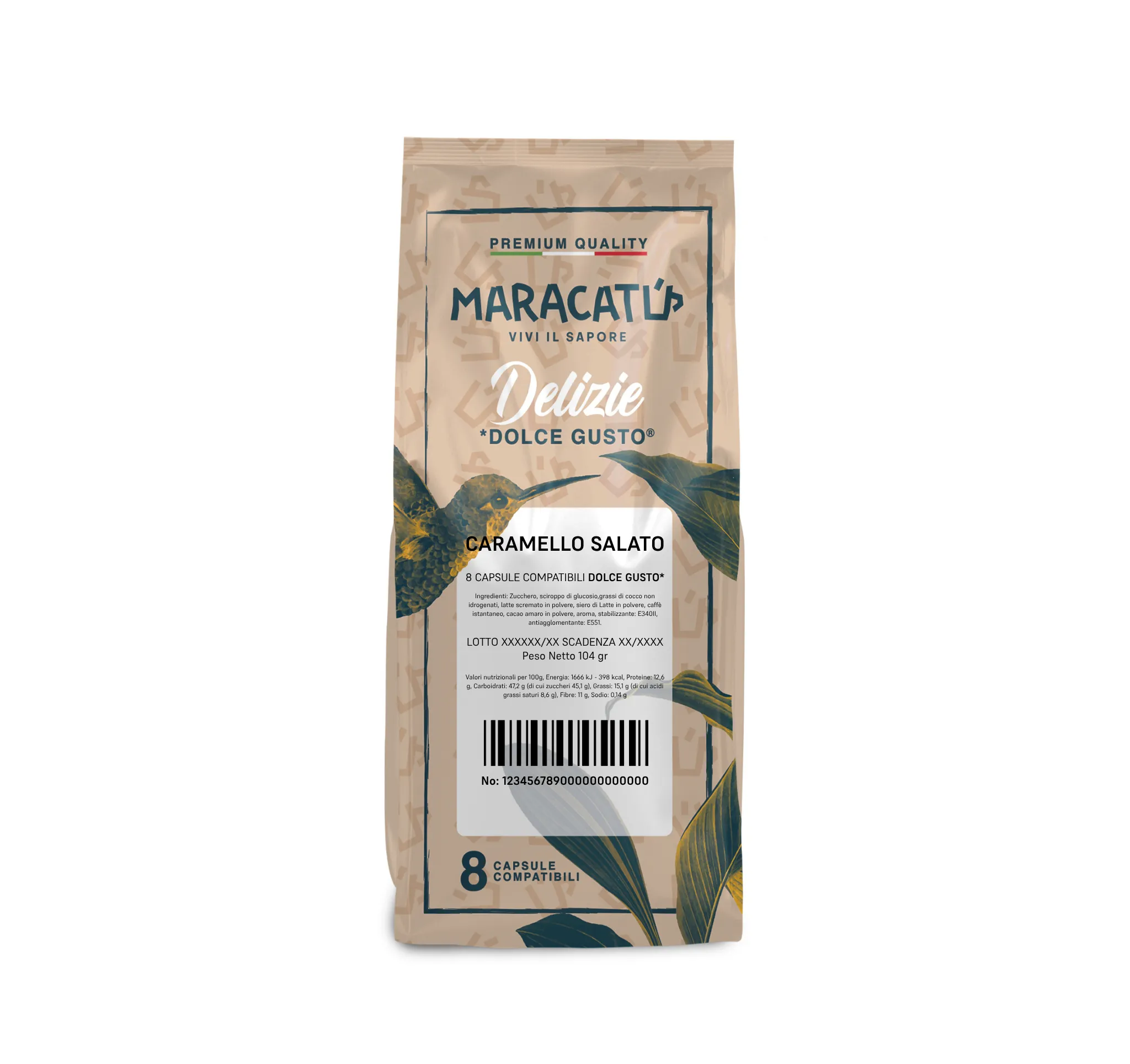 8 Capsules Maracatú Salted Caramel Compatible Dolce Gusto