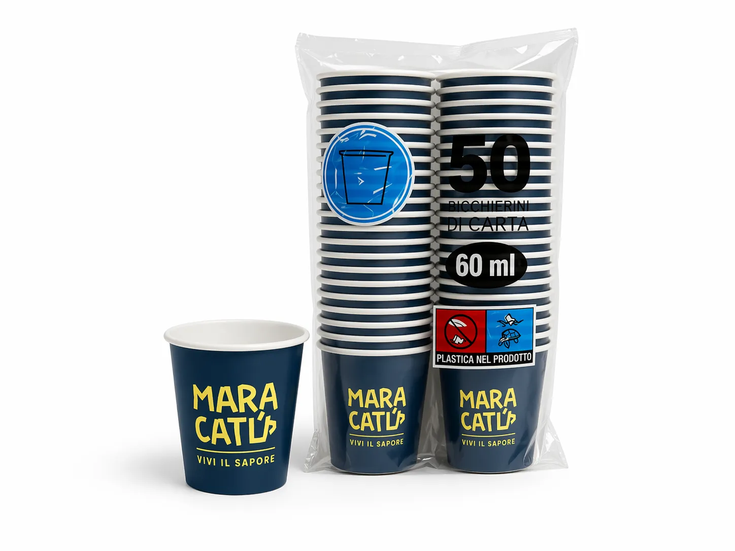 50 Umweltfreundliche Maracatú Becher 60 ml