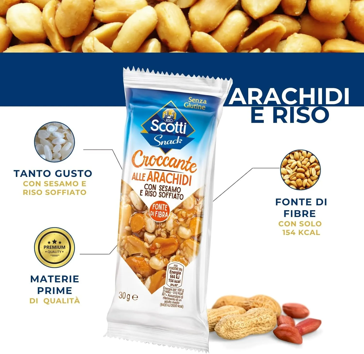 Riso Scotti Snack Croccante Arachidi 30g