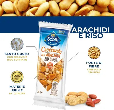 Riso Scotti Crunchy Peanut Snack 30g