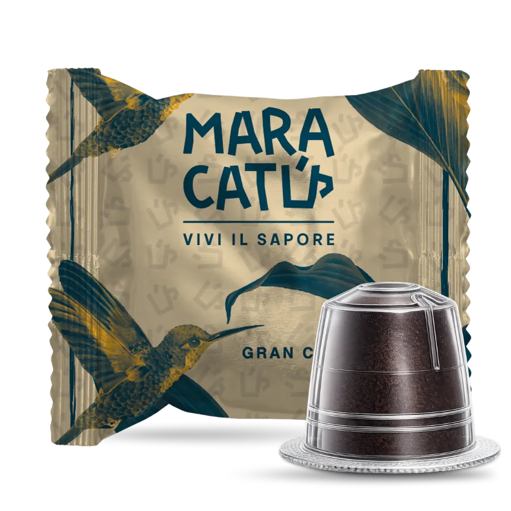 100 Capsule Caffè Maracatú Miscela Gran Crema - Compatibili Nespresso, intensità 9/10