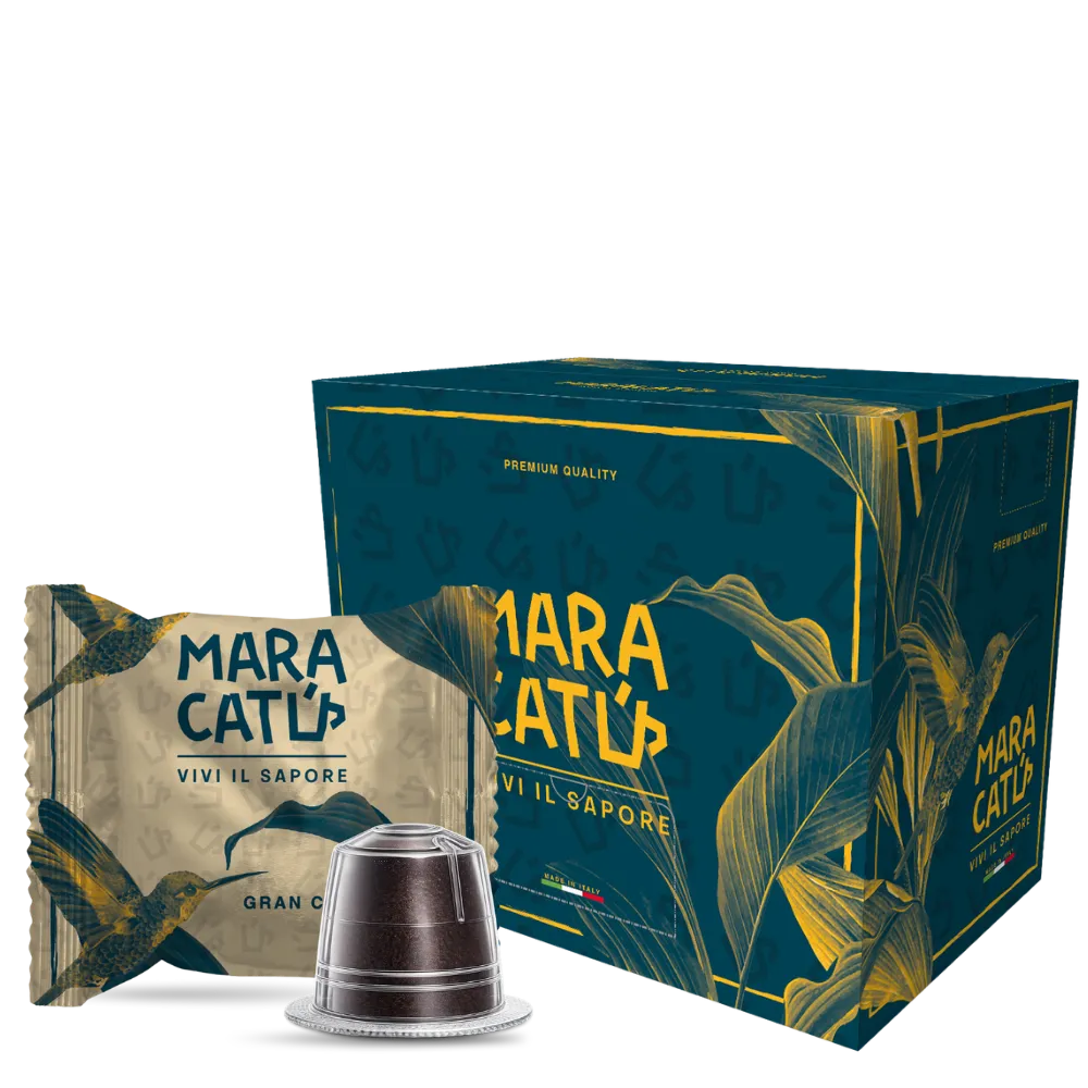 100 Capsule Caffè Maracatú Miscela Gran Crema - Compatibili Nespresso, intensità 9/10