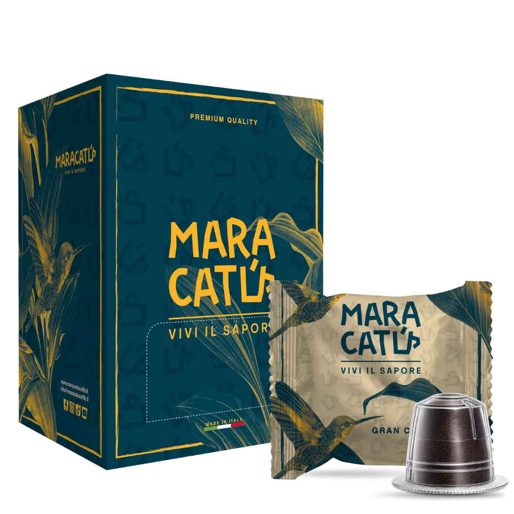 50 Capsule Caffè Maracatú Miscela Gran Crema - Compatibili Nespresso, intensità 9/10