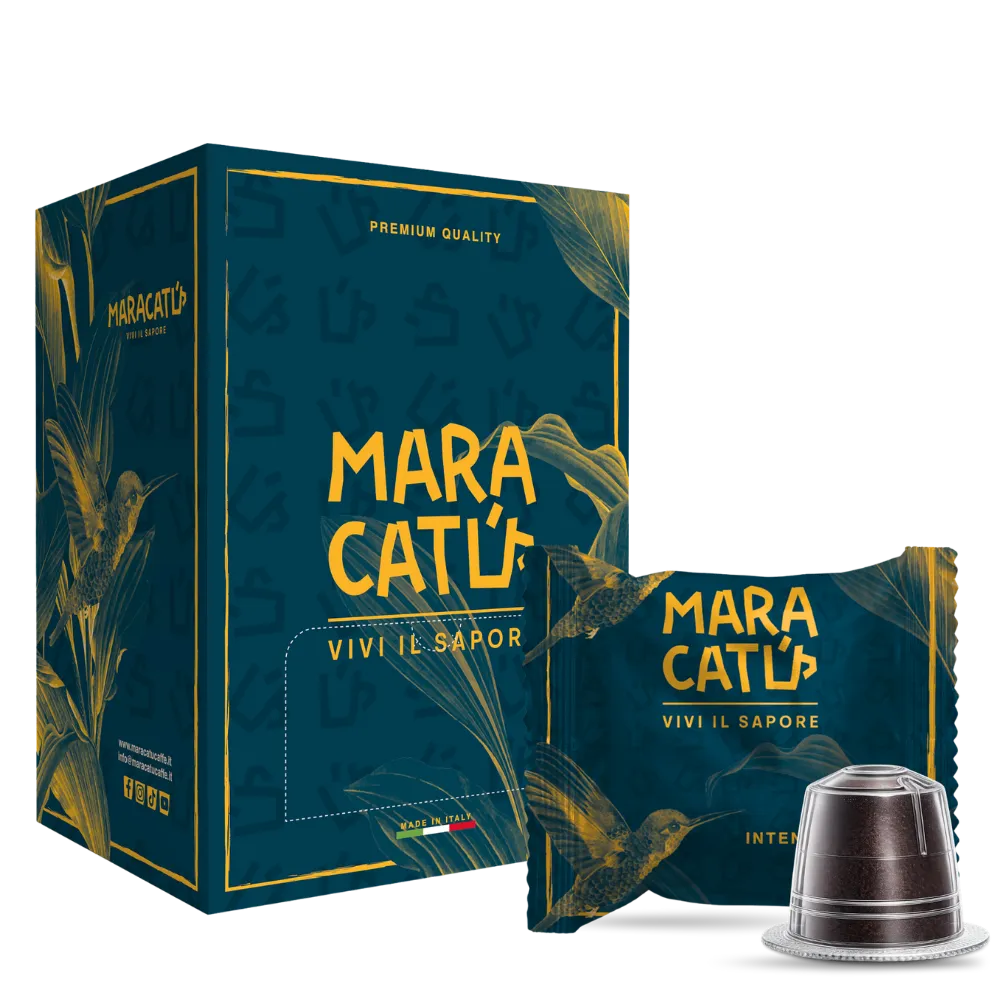 50 Capsule Caffè Maracatú Miscela Intenso - Compatibili Nespresso, Intensità 10/10