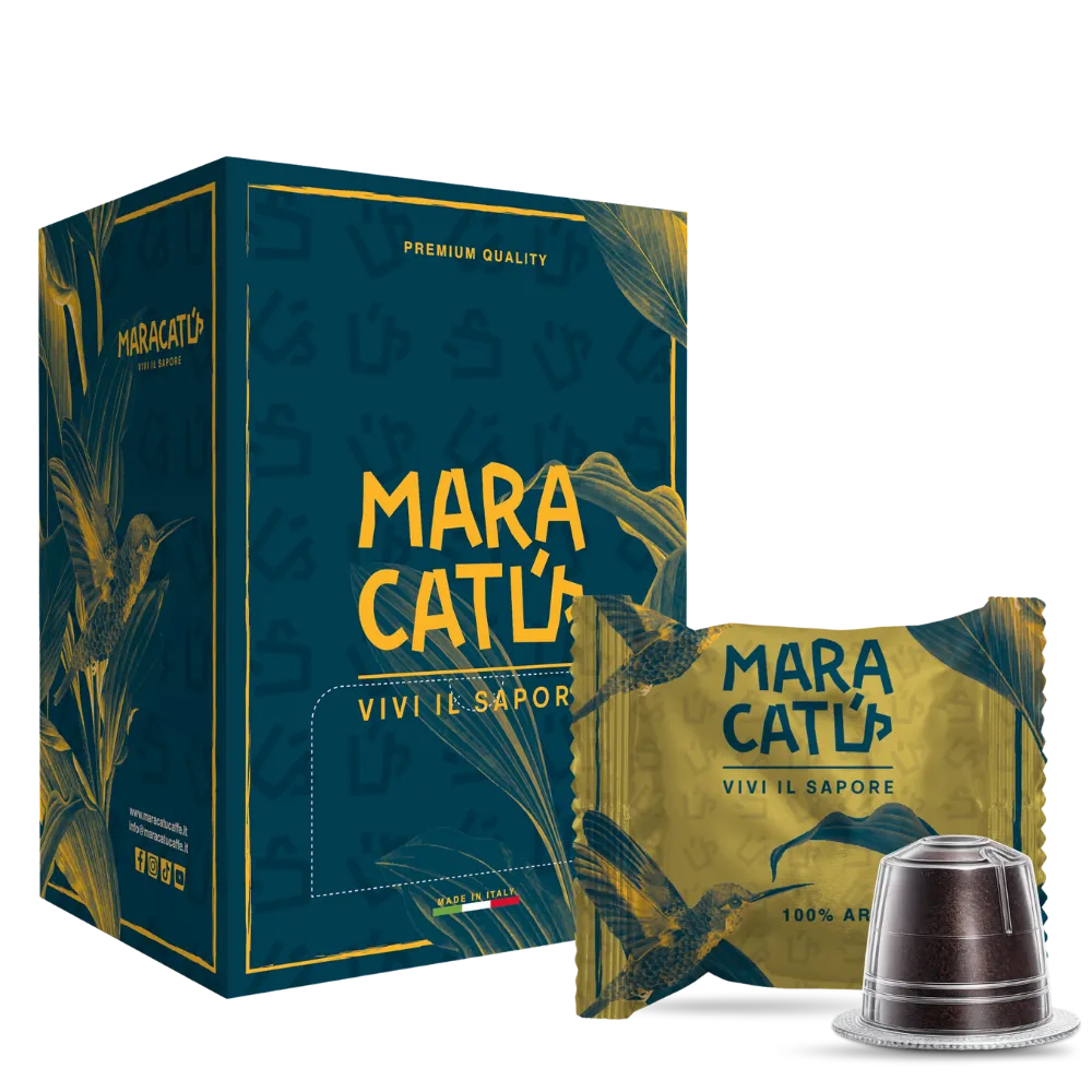 50 Capsule Caffè Maracatú Miscela Arabica 100% Per Nespresso, Intensità 7/10