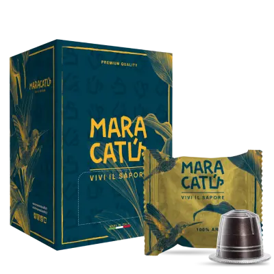 50 Capsule Caffè Maracatú Miscela Arabica 100% Per Nespresso, Intensità 7/10
