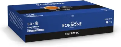 50 Capsule Borbone Nespresso Professional Ristretto – Caffè Espresso Intenso e Corposo