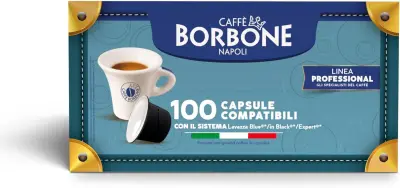 100 Capsule Borbone Sistema Blue Miscela Oro – Caffè Espresso Equilibrato e Aromatico